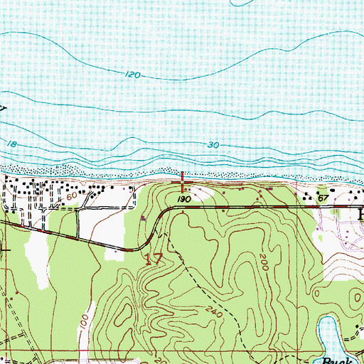 Topographic Map of Skunk Bay Light, WA