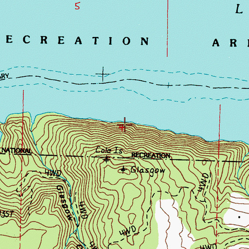 Topographic Map of Gerome Bay, WA