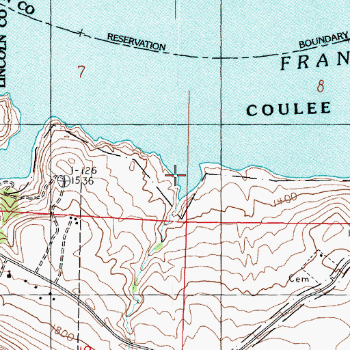 Topographic Map of Gibbs Bay, WA