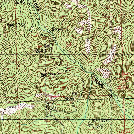 Topographic Map of Scotty Creek Campground, WA