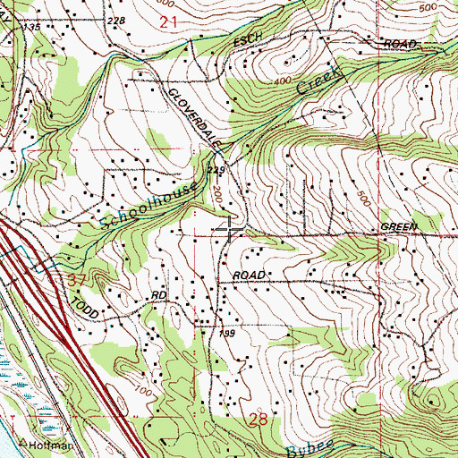 Topographic Map of Cloverdale, WA