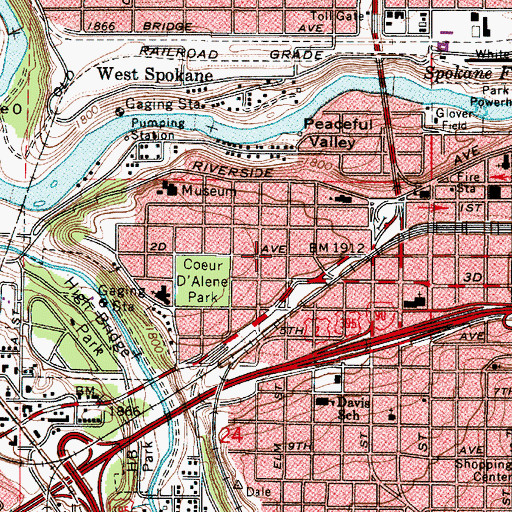 Topographic Map of Fotheringham House, WA