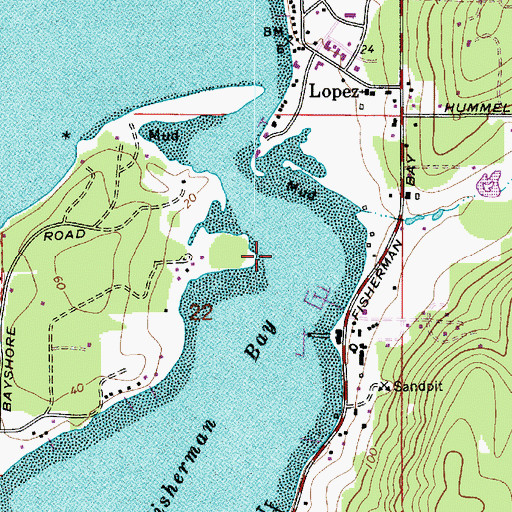 Topographic Map of Careen Creek, WA