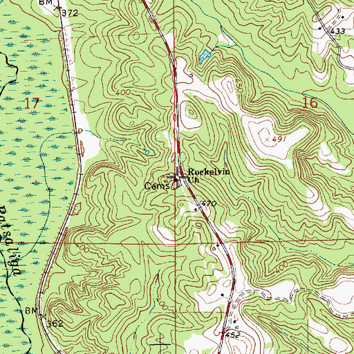 Topographic Map of Rockelvin Church, AL