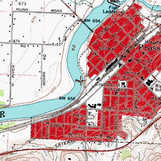 Topographic Map of Farrand Park, WA