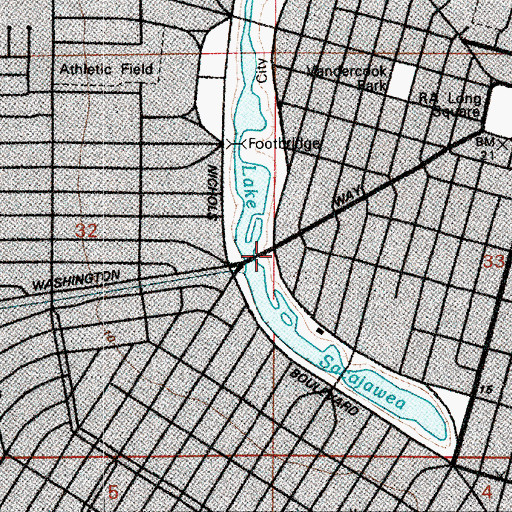 Topographic Map of Longview Community Church, WA