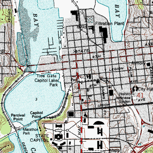 Topographic Map of Old Capitol, WA