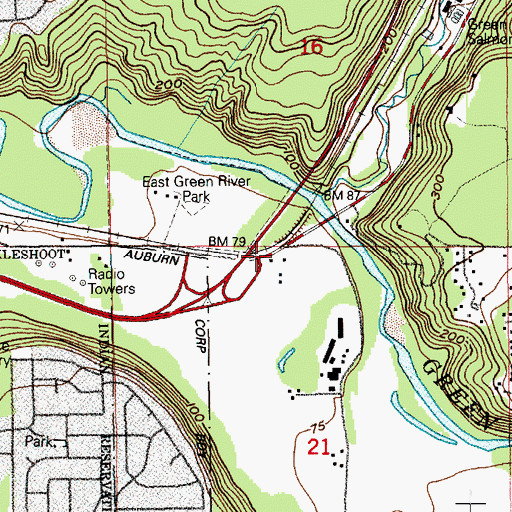 Topographic Map of Aaron Neely Mansion, WA