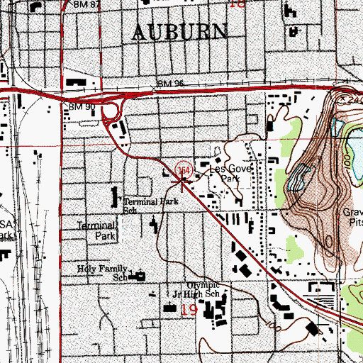 Topographic Map of White River Historical Museum, WA