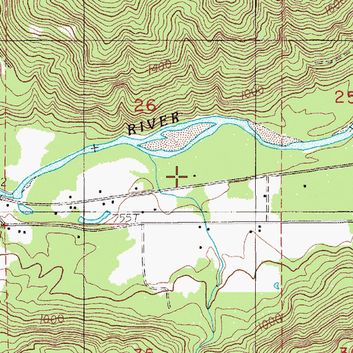 Topographic Map of Lewis County, WA