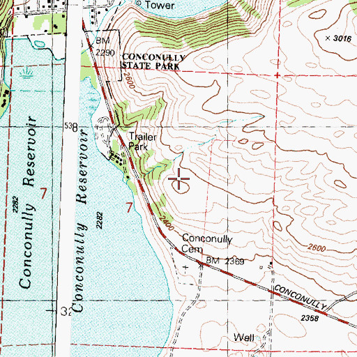 Topographic Map of Okanogan County, WA