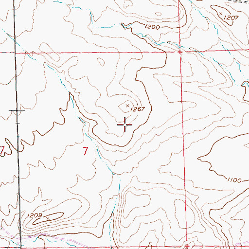 Topographic Map of Yakima County, WA