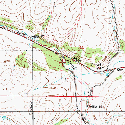 Topographic Map of North Fork Rock Creek, WA