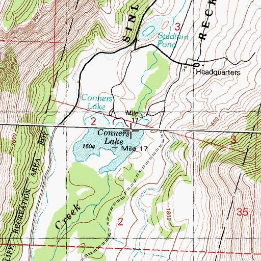 Topographic Map of Sinlahekin Dam Number Three, WA