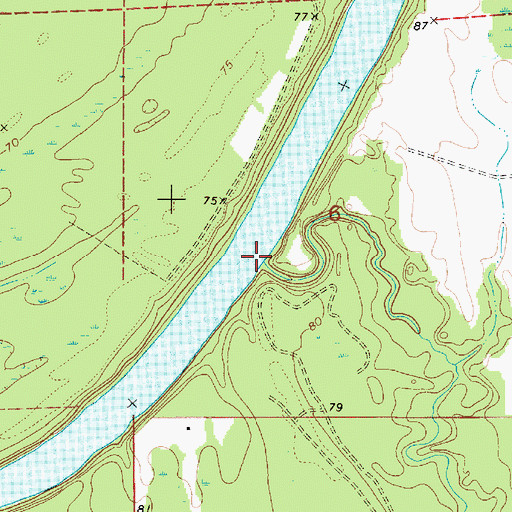 Topographic Map of Rockwest Creek, AL