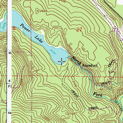 Topographic Map of Power Lake Dam, WA