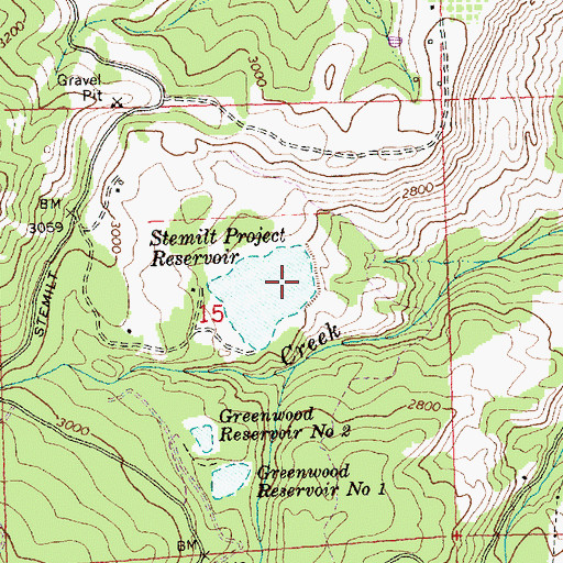 Topographic Map of Stemilt Main Dam, WA
