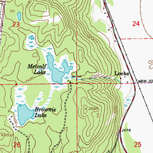 Topographic Map of Locke Dam, WA