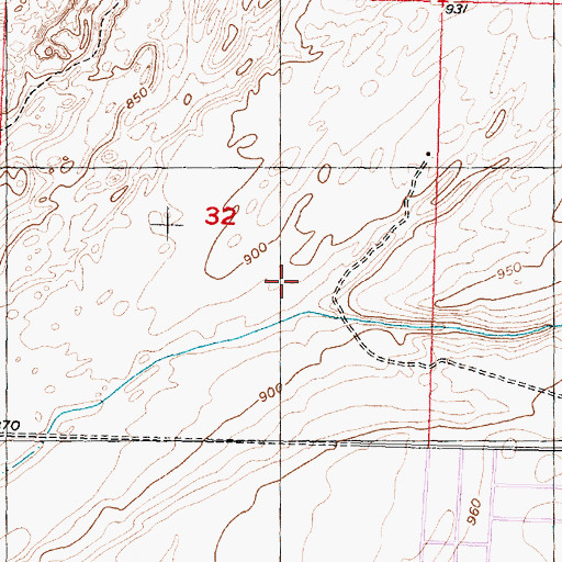 Topographic Map of Taggares Dam Number Three, WA