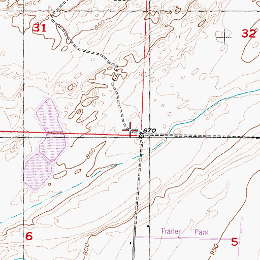 Topographic Map of Taggares Dam Number Two, WA