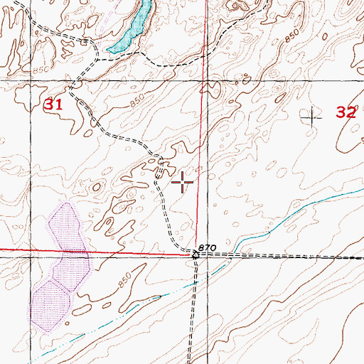 Topographic Map of Taggares Dam Number One, WA