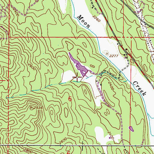 Topographic Map of Homestead Lake Dam, WA