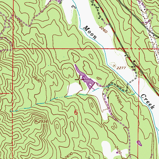Topographic Map of Homestead Lake, WA