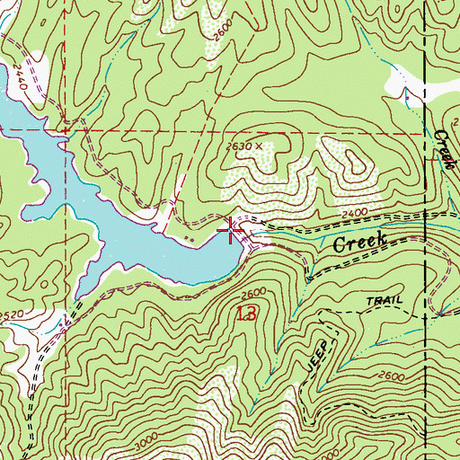 Topographic Map of Ponderosa Lake Dam, WA