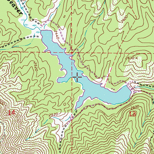 Topographic Map of Ponderosa Lake, WA