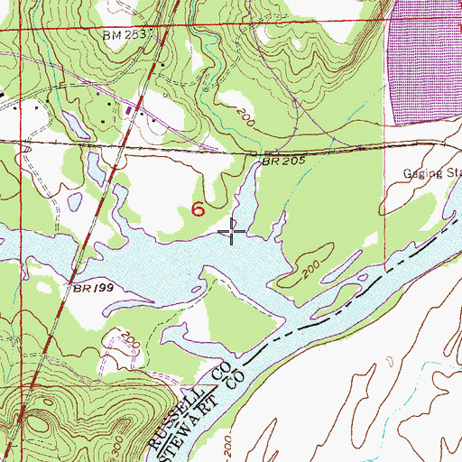 Topographic Map of Rocky Creek, AL