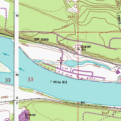 Topographic Map of Duncan Dam Number 2, WA