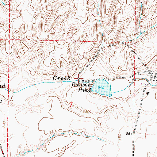 Topographic Map of Robison Dam, WA