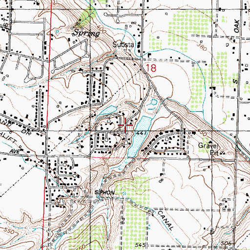 Topographic Map of Blair Reservoir Dam, WA