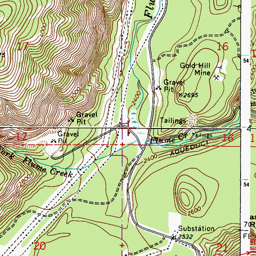 Topographic Map of Flume Creek Reservoir, WA