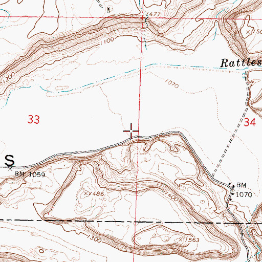 Topographic Map of Billingsley Dam, WA