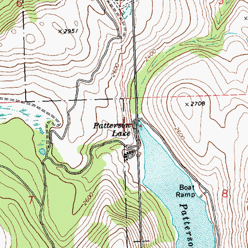 Topographic Map of Patterson Lake Dam, WA