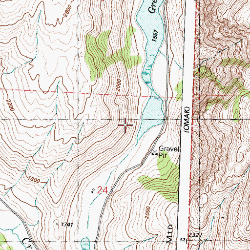 Topographic Map of Little Green Lake Dam, WA