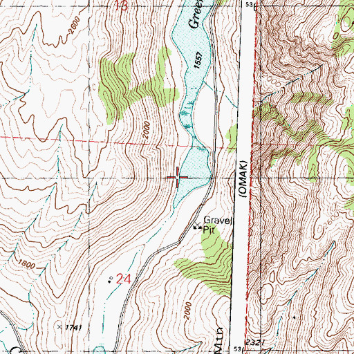 Topographic Map of Little Green Lake, WA