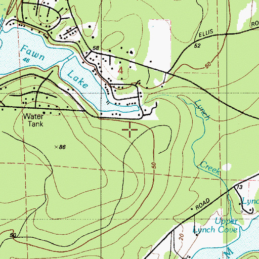 Topographic Map of Fawn Lake Dam, WA