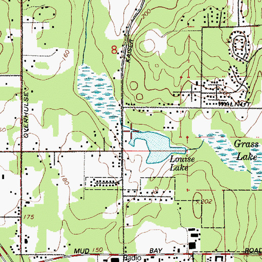 Topographic Map of Grass Lake Dam, WA