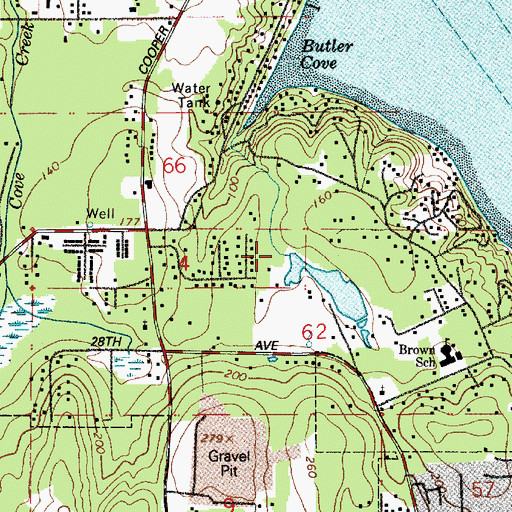 Topographic Map of Kaufman Dam, WA