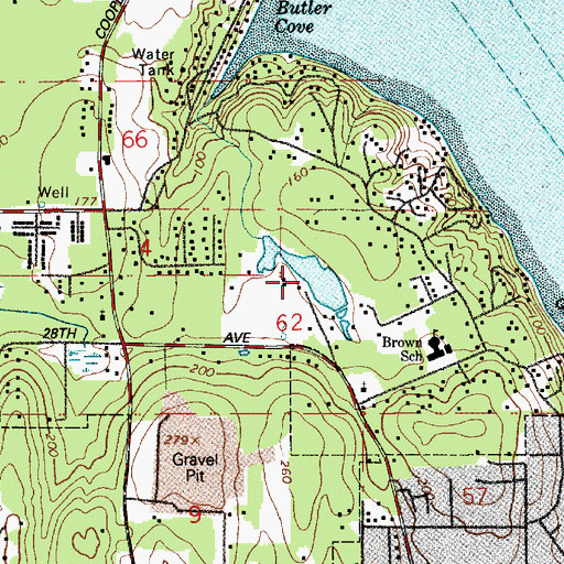Topographic Map of Kaufman Pond, WA