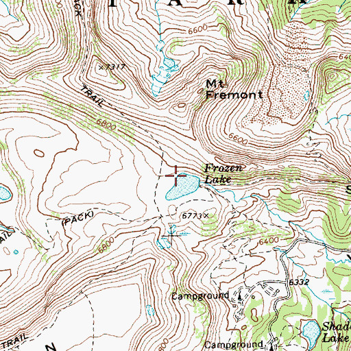 Topographic Map of Frozen Lake Dam, WA