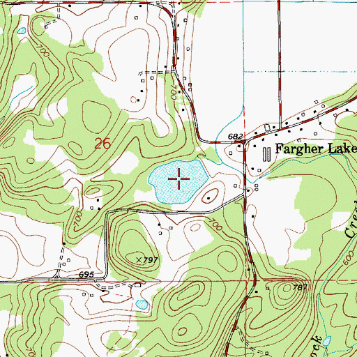 Topographic Map of Erickson Dam, WA