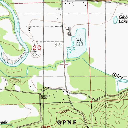 Topographic Map of Mount Adams Veneer Company Mill Pond Dam, WA