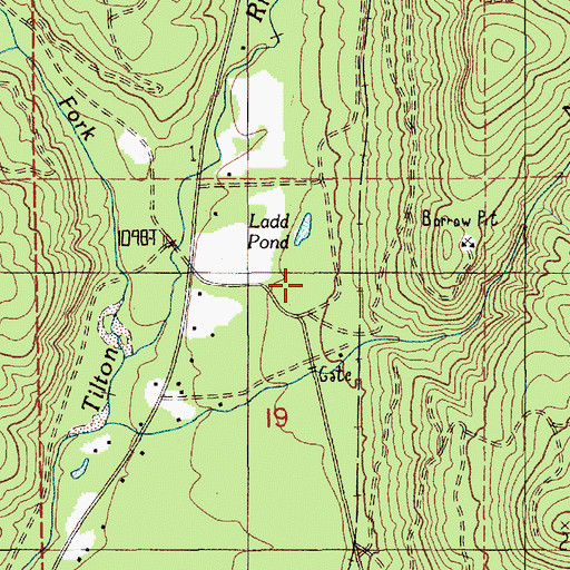 Topographic Map of Ladd Pond Dam (historical), WA