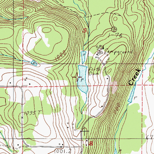 Topographic Map of Koa Dam Number One, WA