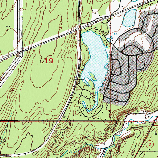 Topographic Map of Lake Anderson Dam, WA