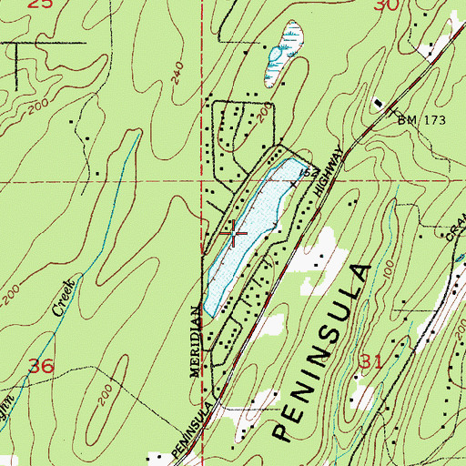 Topographic Map of Roland Lake, WA