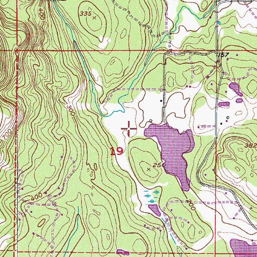 Topographic Map of Woods Reservoir Dam, WA